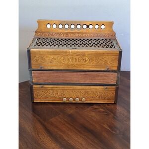 Vintage Hohner Accordion. Made In Germany,  C Key.  WORKS!